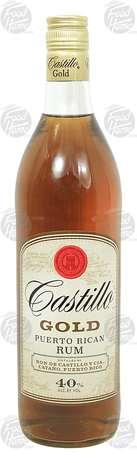 Castillo Gold puerto rican rum, 40% alc. by vol. Full-Size Picture